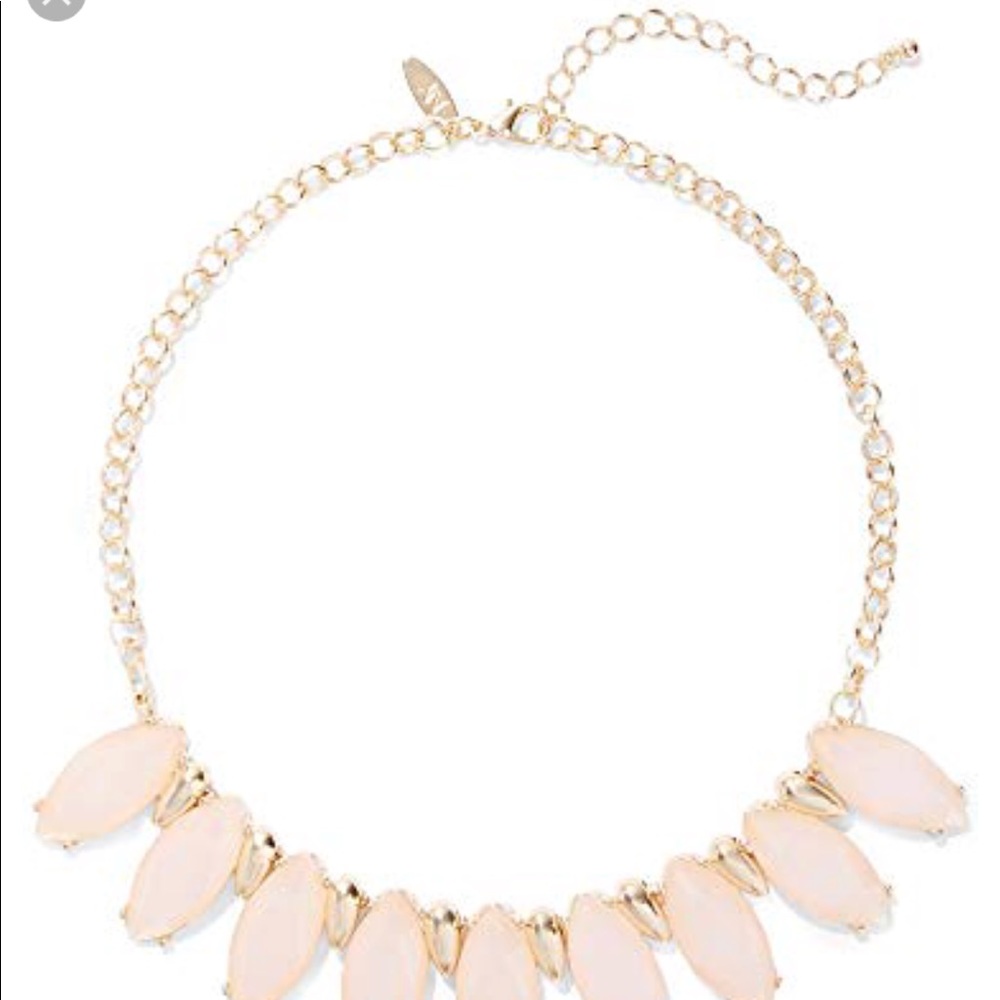 New pink stone bib statement necklace - Picture 2 of 3